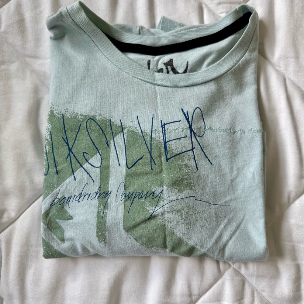 Quiksilver Mint Green Cotton Tee